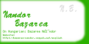 nandor bazarea business card